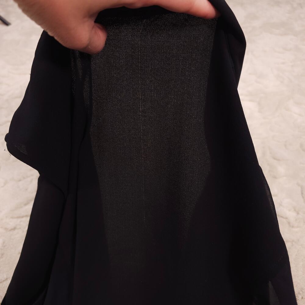 Eileen Fisher Black Silk Asymmetrical Zip Vest Sz Extra Large - Picture 11 of 11